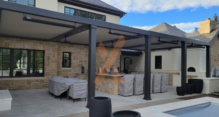 Louvered Patio Cover in Cherry Hills, Colorado
