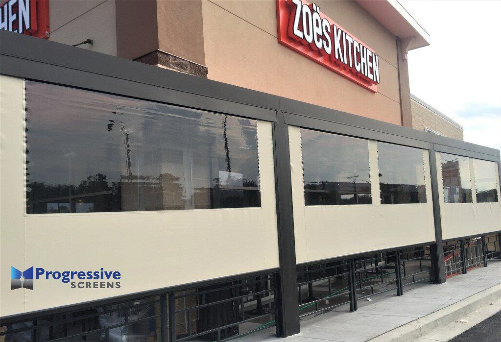 Commercial solar screen zoes by StruXure Denver