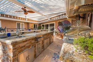 outdoor kitchens with a denver pergola