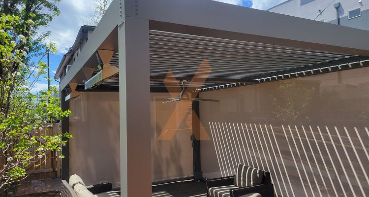 Bioclimatic Pergola Roof System installation in Denver