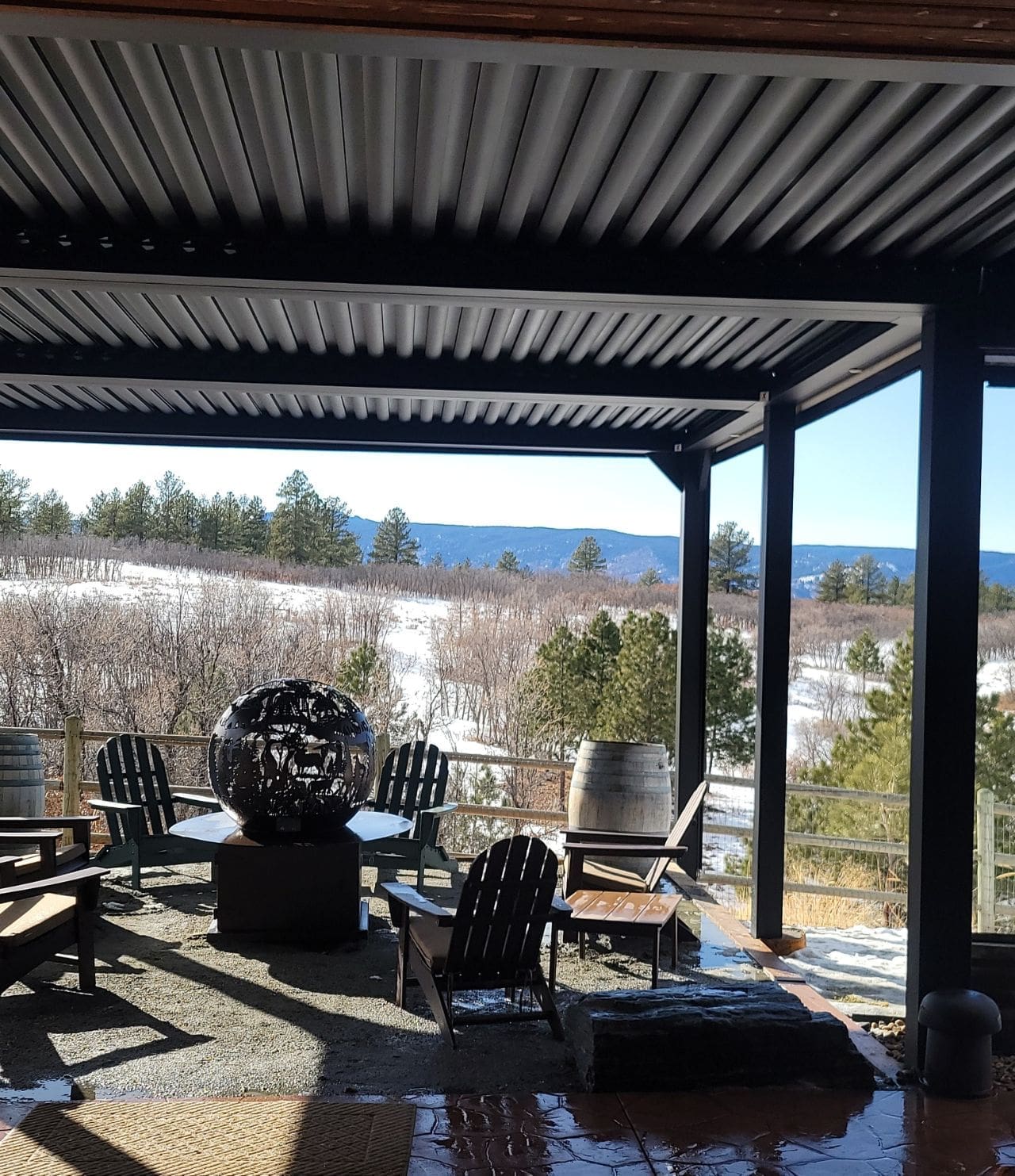 Residential Pergola Aluminum Louvered Pergola installed in Castle Rock