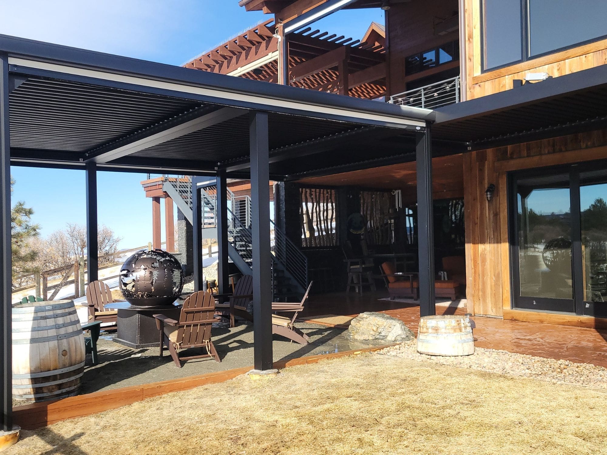 Residential Pergola Louvered Pergola installed in Castle Rock