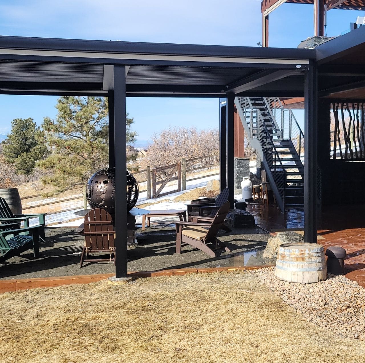 Residential Pergola Adjustable Aluminum Pergola installed in Castle Rock